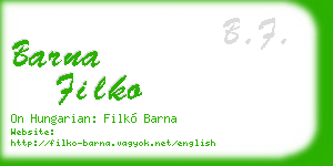 barna filko business card